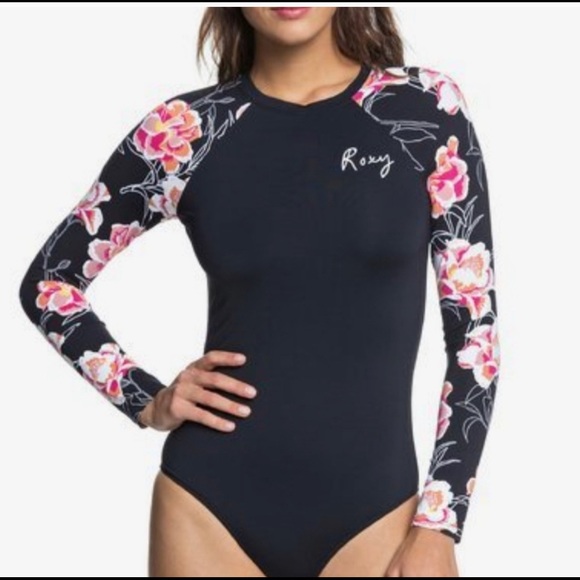 Roxy Other - Roxy One-piece Rashguard Floral Swimsuit